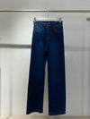 dark wide denim pants