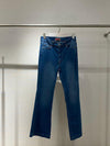navy wide denim pants