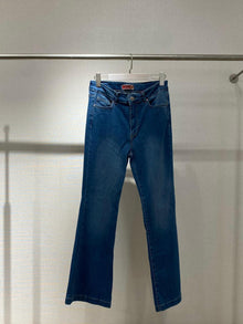  navy wide denim pants