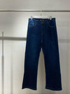 Navy wide denim pants