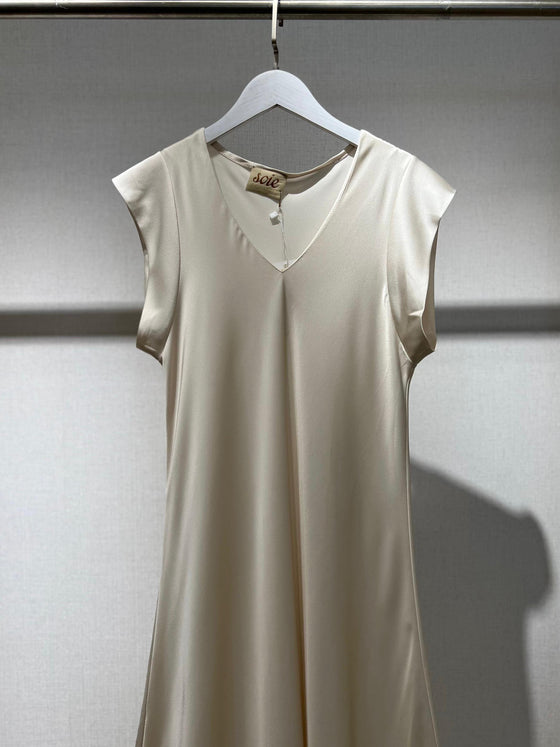 Italy silk gold dress