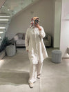 Beige italian  linen  set