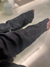 Italy linen printed black set