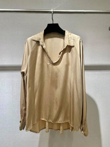  Italy silk camel shirt