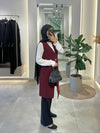 Serpil bordeaux vest FW26