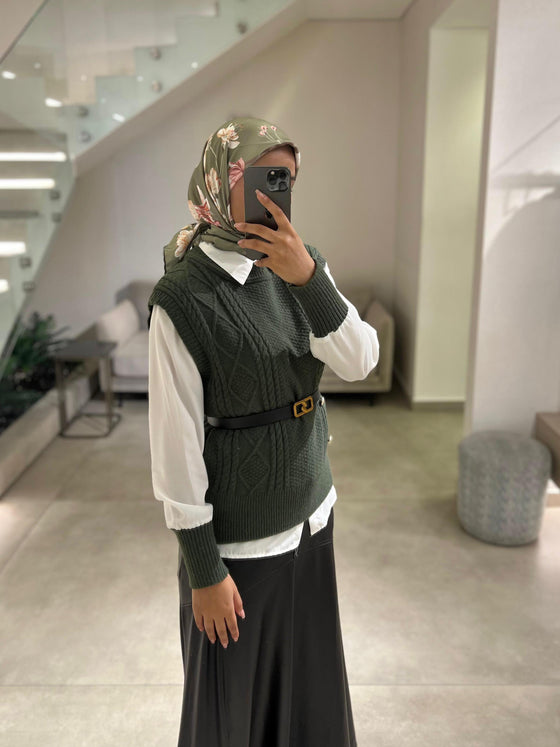 Green vest shirt FW26