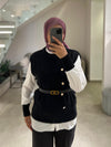 Black vest shirt FW26