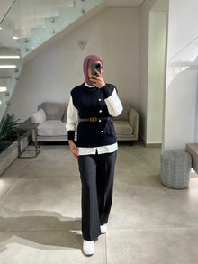  Black vest shirt FW26