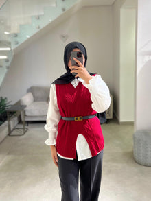  Bordeaux vest shirt FW26