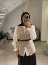 Beige vest shirt FW26