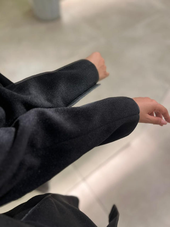 Light mohair black coat FW26