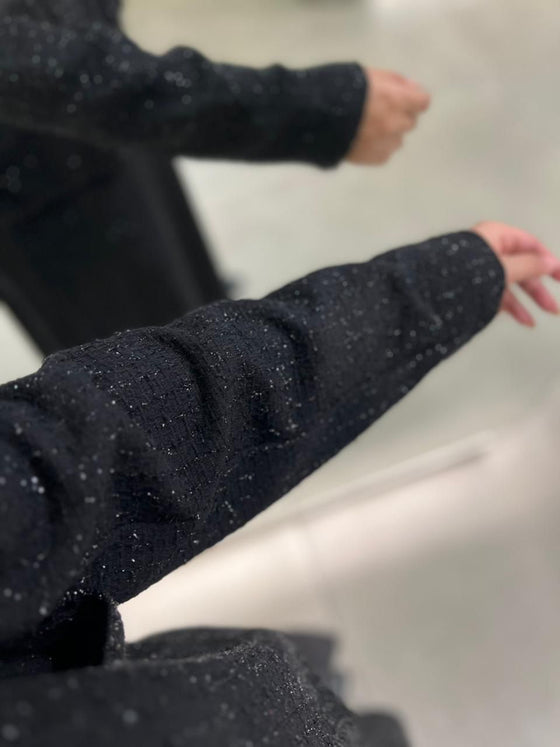 Tweed black dress set FW26