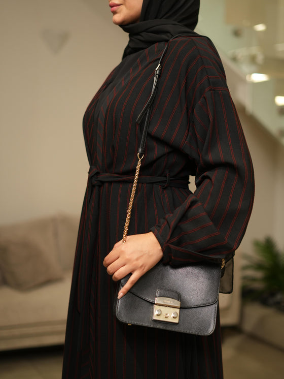 Serpil bordeaux lined cardigan FW26