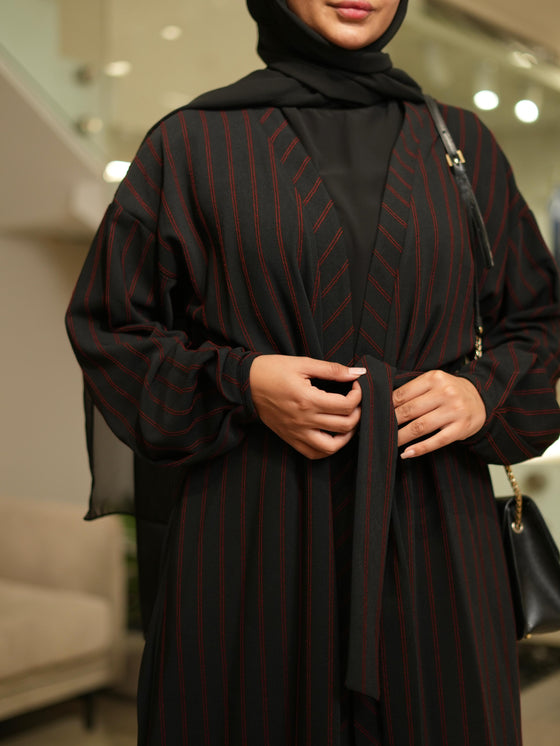 Serpil bordeaux lined cardigan FW26