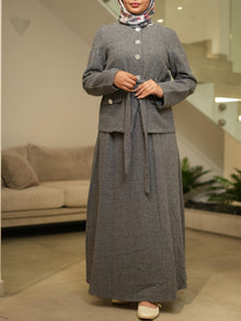 Tweed grey skirt set FW26