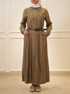 Italian olive shirt dress FW26
