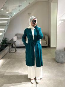  Knitted green cardigan FW26