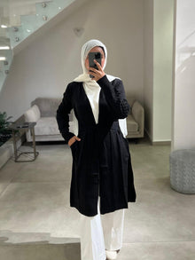  Knitted black cardigan FW26