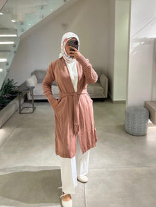  Knitted pink cardigan FW26