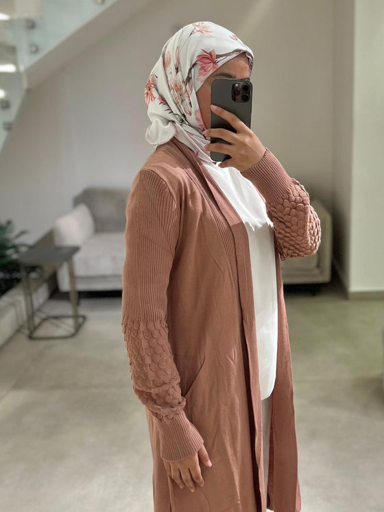 Knitted pink cardigan FW26