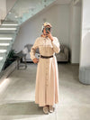 Italian beige shirt dress FW26