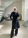 Light mohair black coat FW26