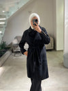 Light mohair black coat FW26