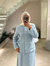 Tweed blue skirt set FW26