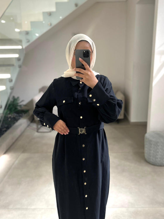 Black fall dress FW26