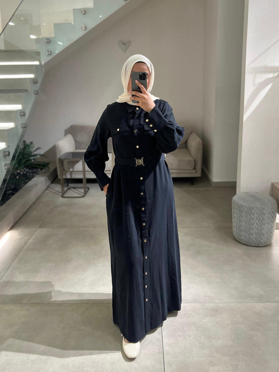 Black fall dress FW26