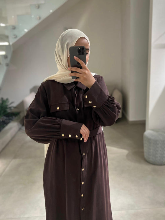 Brown fall dress FW26