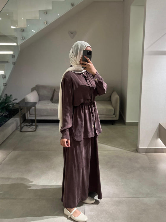 Brown1 cupra skirt set FW26