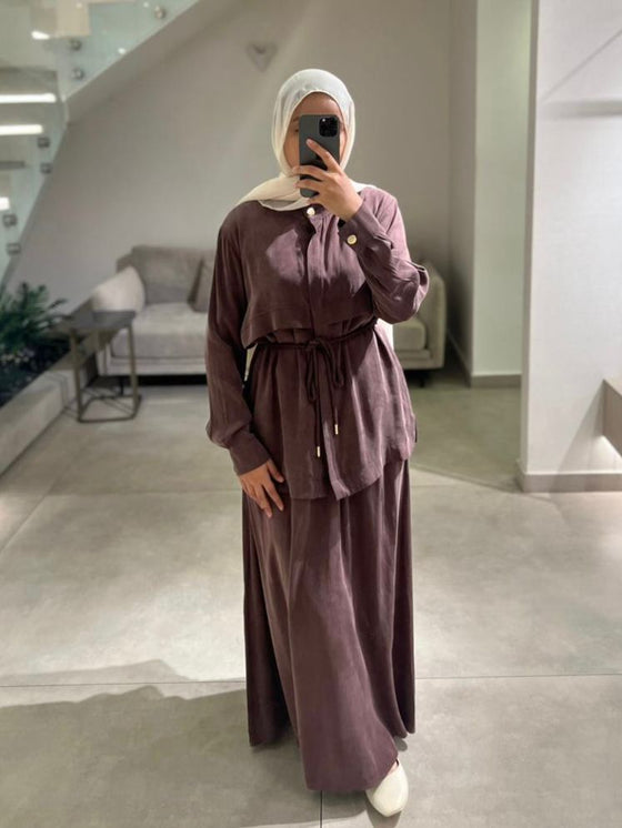 Brown1 cupra skirt set FW26