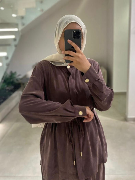 Brown1 cupra skirt set FW26