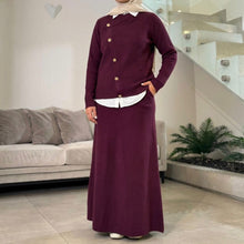  Burgundy marseilles skirt set FW26