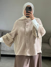 Beige  mohair fur jacket FW26