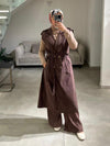 Italian brown suede set FW26