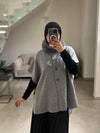 Italian grey cape FW26