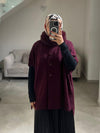Italian burgundy cape FW26