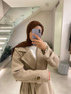 Beige italian joukh coat FW26