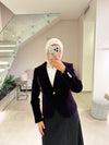 purple velvet blazer FW26