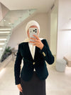 Emerald velvet blazer FW26