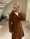 mocha italian trenchcoat
