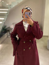 Burgundy italian trenchcoat
