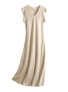 Italy silk gold dress