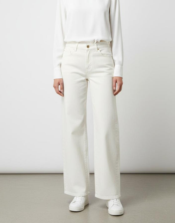Offwhite wide denim pants
